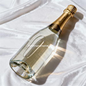 Bouteille en verre de logo haletant d'écran réutilisable de Champagne personnalisé de luxe de 750ml avec la bouteille de joint pour le Gin de <span class=keywords><strong>rhum</strong></span> de tequila de champagne - Product Image 3