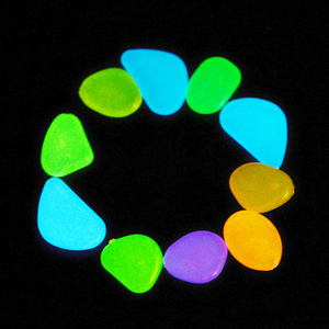 Acquario paesaggistica luminosi ciottoli colorati in plastica fluorescente e resina scatola di imballaggio acquario pietra paesaggio - Product Image 6