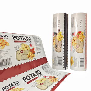 عبوة بلاستيكية مطبوعة بشكل جيد للبطاطس المقلية الساخنة ، فيلم بسكويت الحلوى والشوكولاتة المنتفخة ، لفائف خبز مختوم - Product Image 4