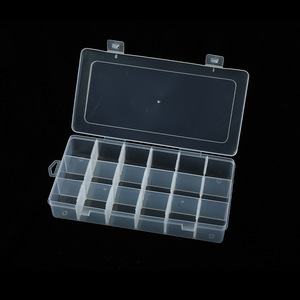 Transparent Plastic Storage Box 18 Grids With Lid For Jewelry Parts Organization PPCapacity 1-3L - Product Image 2