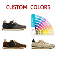 Vente en gros de baskets pour hommes en cuir suédé véritable marron rétro, fabriquées à la main, style vintage, lacets, chaussures décontractées respirantes, fabrication sur mesure OEM