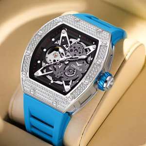 ONOLA 3838D Luxury Fashion <b>Watch</b> Hollow Out Fully Automatic Waterproof Men's <b>Mechanical</b> <b>Watch</b> With Diamond 3BAR Alloy - Product Image 1