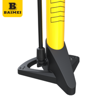 Pompe à vélo portable BAIMEI 140 PSI en acier, haute pression, durable, étanche, écologique, avec manomètre pour le cyclisme
