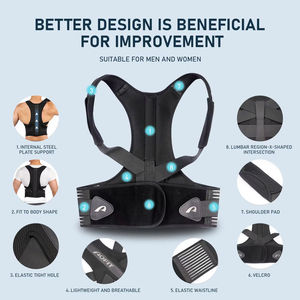 Ceinture de soutien dorsal pour femmes et hommes, très vendue, pour corriger la posture, offrant confort et alignement - Product Image 4