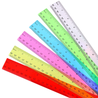 Règles en plastique colorées promotionnelles de 30 cm (12 pouces) pour étudiants, logo personnalisé, règle droite, papeterie et fournitures scolaires