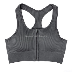 Soutiens-gorge de sport respirants, légers, sans couture, à maintien élevé pour femmes, avec bonnets moulés, bretelles croisées non ajustables, coussinets cousus - Product Image 5