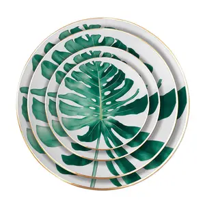Set warna Arcopal pengemasan kotak makan malam porselen ruang barat disesuaikan keramik Logo gaya ruang waktu teknik Modern liburan