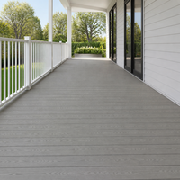 Tarima de WPC Vivanex con Aspecto de Madera Gris, Impermeable, Ecológica, Antideslizante, Libre de Mantenimiento, para Exteriores, Jardines y Terrazas