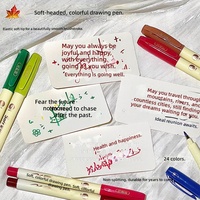 Stylos pinceaux de calligraphie à pointe souple, marqueurs artistiques à séchage rapide, feutres fins pour écriture de script asiatique, ensemble de décoration pour journal