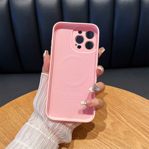 Nueva funda Launch 2025 con lente de cámara para iPhone 16 <span class=keywords><strong>Pro</strong></span> <span class=keywords><strong>Max</strong></span>, funda magnética de silicona líquida para iPhone 16 15 <span class=keywords><strong>14</strong></span> 11 12 13 - Product Image 5