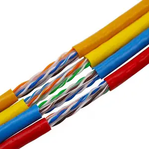 Oem 500mhz 1000ft 305m 23AWG 24AWG Cat6e Cat6 kablo toplu U/utp kedi 6 katı bakır ağ utp kablo ağ kablosu cat6