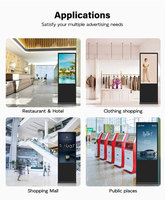 Afficheur numérique interactif ANRY Slim Totem Tall 55 pouces 4K UHD Android 11 2+32 Go avec écran LCD et contrôle par télécommande/WiFi/application pour utilisation en ascenseur