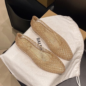 <span class=keywords><strong>Ballerine</strong></span> da donna <span class=keywords><strong>a</strong></span> <span class=keywords><strong>punta</strong></span> in gelatina, traspiranti, in rete intrecciata, casual, estive, slip-on, alla moda - Fornitore OEM ODM - Product Image 2
