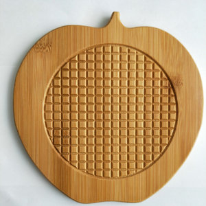 Creative cartoon bamboo and wood coasters, bowl mats, logo round and square <b>teacup</b> heat insulation mats, solid wood non-slip - Product Image 3