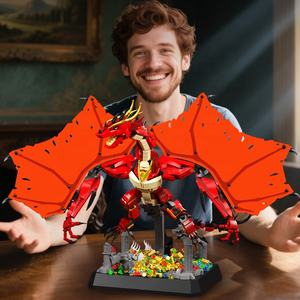 1736 buah Set blok bangunan <span class=keywords><strong>Smaug</strong></span> naga api mainan plastik perakitan kreatif hadiah untuk anak-anak skala 1:8 - Product Image 1