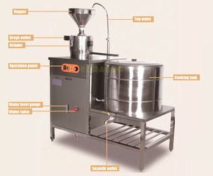 Máquina pequeña de tofu y leche de soja para cocinar y moler cuajada de frijol para la preparación de alimentos, nueva máquina de tofu y cocción de cuajada de frijol para preparación de alimentos - Product Image 2