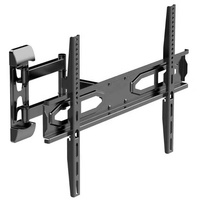 Braket TV Artikulasi Baja Canai Dingin VESA 400*400mm, Dapat Diputar 180 Derajat, Dapat Dimiringkan, dan Dapat Digeser, untuk Pemasangan di Dinding