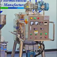 Mélangeur de liquides 200L pour la fabrication de lotions, mélangeur-disperser à couvercle plat, machine à mélanger les crèmes cosmétiques