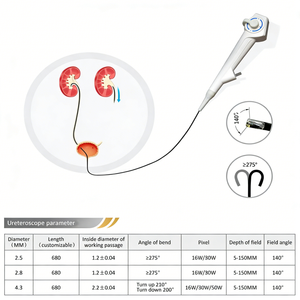 Ureteroscopio Flexible Veterinario para Animales Pequeños, Ureteroscopio con Canal de Trabajo de 1.2 mm para Gatos y Perros, Urología - Product Image 2
