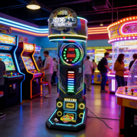 Máquina de Juego Arcade BH 2 en 1 de Boxeo y Prueba de Fuerza de Patada, Operada con Monedas, para Mayores de 6 Años, Enchufe Universal