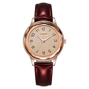 Relojes de mujer superventas, venta directa de fábrica, elegantes relojes de cuarzo de cuero brillante, relojes de pulsera informales para estudiantes - Product Image 2