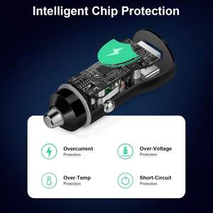 <span class=keywords><strong>Cargador</strong></span> de Coche de Carga Rápida PD38W QC3.0 con Puertos USB-<span class=keywords><strong>C</strong></span>/USB-A, Salida de 5V/3A, Protección Contra Sobrecargas, Diseño Ligero, Ideal para Viajes - Product Image 6