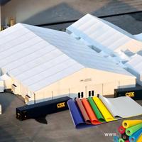 Bâche en toile de tente robuste enduite de PVC tissé, imperméable, pour abris industriels et solutions de camping