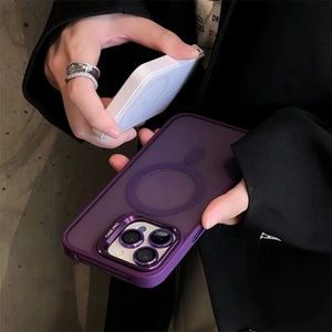 เคสใสแบบด้านพร้อมกรอบกล้องพับได้สำหรับ iPhone 11 12 13 14 15 Pro Max รองรับการชาร์จไร้สายแบบแม่เหล็ก พร้อมฟิล์มเลนส์ - Product Image 5