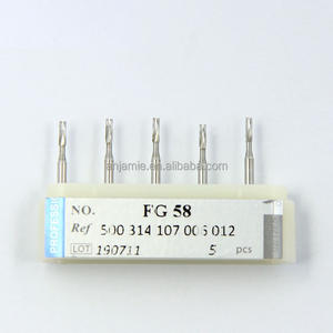 Đầu mài nha khoa hình trụ, cắt thẳng, 5 cái/hộp - Product Image 3