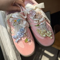 Élégant style princesse mode muguet fleur forme lacet boucle chaussure bricolage ornements pour chaussures décontractées chaussures de sport