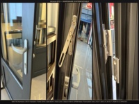 Porte d'entrée française à double battant en aluminium certifiée NFRC, résistante aux ouragans, avec double vitrage trempé, porte d'entrée énergétique