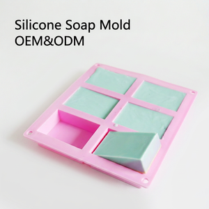 Molde de Silicona Cuadrado de 6 Cavidades para Jabón, Molde para Hacer Jabón Artesanal, Molde de Silicona de Grado Alimenticio, Logotipo Personalizado OEM ODM - Product Image 4