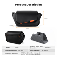 Sac à bandoulière pour appareil photo portable K&F Concept, pour photographe, compact, souple, imperméable, anti-poussière