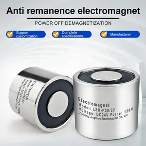 Elektromagnet LSD-P30/22 silinder Magnet listrik DC12V 24V 3KG pabrik Solenoid Sucker nonstandard Custom