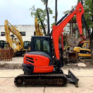 Mini-excavatrice sur chenilles Kubota KX163-5 d'occasion, 5,5 tonnes, à bras de rotation zéro, avec ligne de brise-roche - Product Image 1