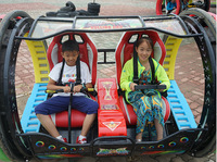 Manèges de parc d'attractions Riteng : Voitures électriques Moonwalk Happy Cars, voiture tamponneuse à 360 degrés, balançoire électrique roulante Happy Car pour parc à thème