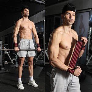 Kol anti-burkulma antreman bilek desteği için Unisex ayarlanabilir Polyester bileklik spor Wrap sıkıştırma bandaj - Product Image 5