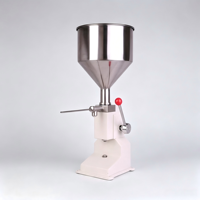 Machine de remplissage verticale semi-automatique pour pâtes, volumétrique en acier inoxydable avec commande à pédale électrique et conception à pince