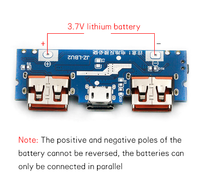 LED Dual USB 5V 2.4A Micro/Type-C USB Mobile Power Bank 18650 Module de charge Carte de chargeur de batterie au lithium Protection des circuits