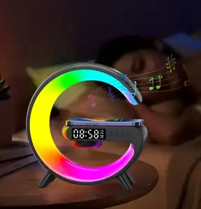 Kabelloses Ladegerät Pad Stand Lautsprecher mit RGB Nachtlicht 15 W Schnellladestation für iPhone und Samsung