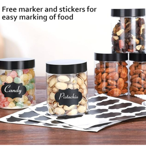 8 oz rõ ràng Pet lọ nhựa với màu đen/gencywe Nắp leakproof mỹ phẩm & thực phẩm lưu trữ <span class=keywords><strong>container</strong></span> - Product Image 6