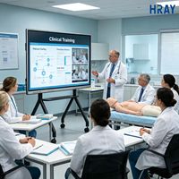 HRAY 75-дюймовый расширяемый сенсорный дисплей OPS для медицинского персонала больниц, поддержка стандартизированных процессов обучения, OEM/ODM