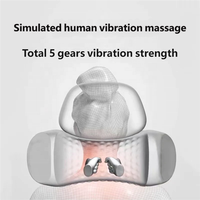 Oreiller de massage du cou 3 en 1, oreiller de traction pour le cou, masseur chauffant à vibrations, oreiller de soutien du cou en mousse à mémoire de forme