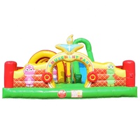 Château gonflable à thème de parc d'attractions avec toboggan, château gonflable commercial en PVC pour aire de jeux extérieure pour enfants