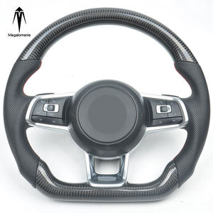 Volante Inteligente LED de Fibra de Carbono Genuina Compatible con Volkswagen <span class=keywords><strong>Golf</strong></span> 7 GTS GTE <span class=keywords><strong>GTD</strong></span> <span class=keywords><strong>R</strong></span> <span class=keywords><strong>Line</strong></span> MK7 MK6 GTI GLI - Product Image 2