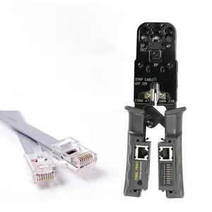 Alat Crimping Tang Jaringan Rj45 Rj12 Rj11 Rj9 Multifungsi 4P 8P 6P dengan Penguji Kabel Lan