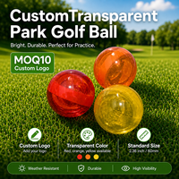 Balle de golf transparente personnalisée, fabrication OEM directe d'usine, balle de golf creuse haute élasticité personnalisée avec logo sur mesure, vente en gros