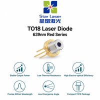 Diode laser rouge de qualité industrielle 639 nm 200 mW, diode laser monomode pour instruments optiques et mesures
