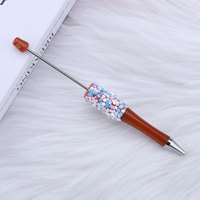 Stylo bille DIY en gros avec paillettes étoiles et perles, stylos décoratifs mignons avec strass et perles focales, en stock