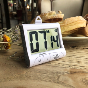 Chất lượng cao lớn LCD hiển thị nhà bếp hẹn giờ tùy chỉnh mini điện tử nhựa đếm ngược từ tính cho nấu ăn OEM - Product Image 6